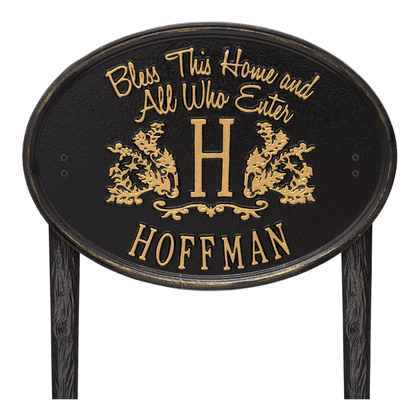 Bless This Home Personalized Lawn Plaque