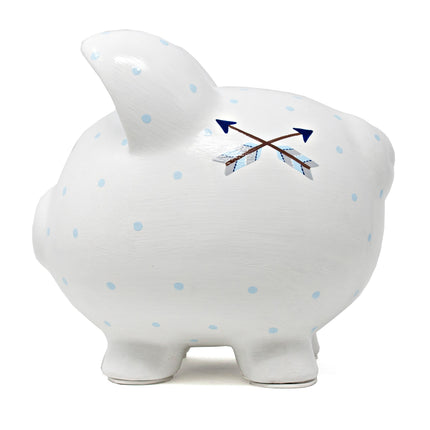 Blue Bohemian Handpainted Piggy Bank