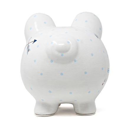 Blue Bohemian Handpainted Piggy Bank
