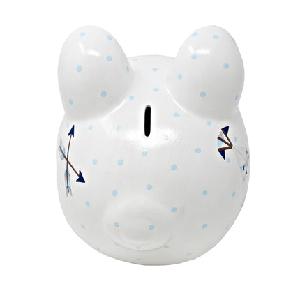 Blue Bohemian Handpainted Piggy Bank