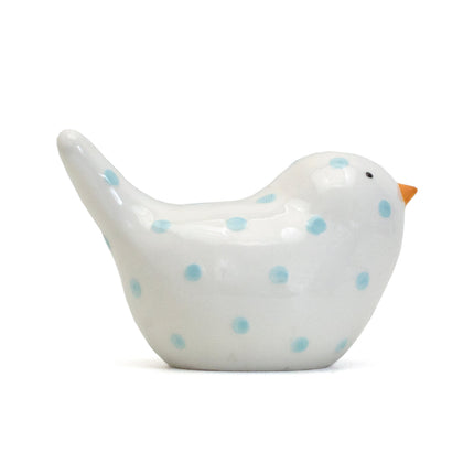 Blue Polka Dot Bird Bank
