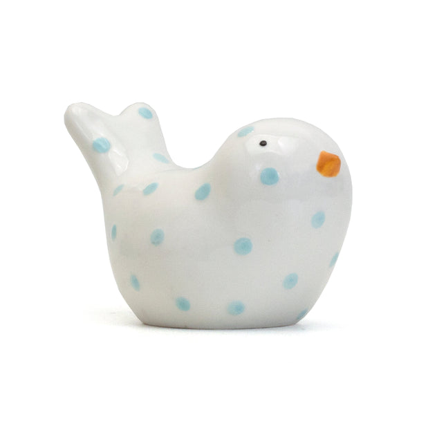 Blue Polka Dot Bird Bank
