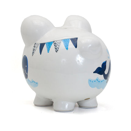 Blue Whale Large Piggy Bank