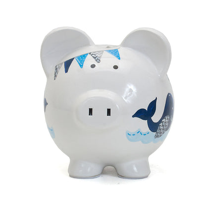 Blue Whale Large Piggy Bank