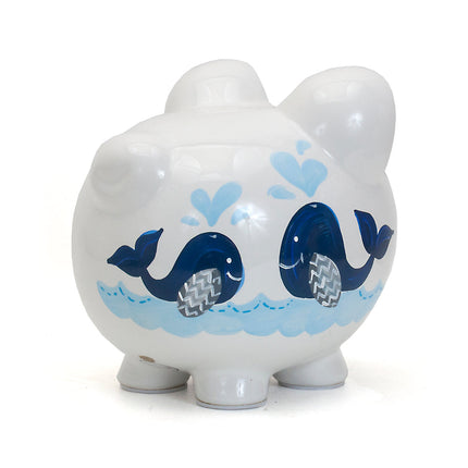 Blue Whale Large Piggy Bank