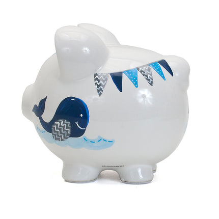 Blue Whale Large Piggy Bank