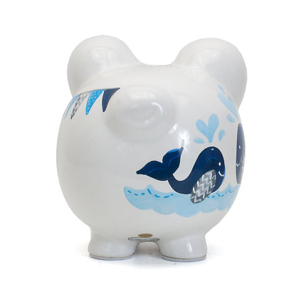 Blue Whale Large Piggy Bank