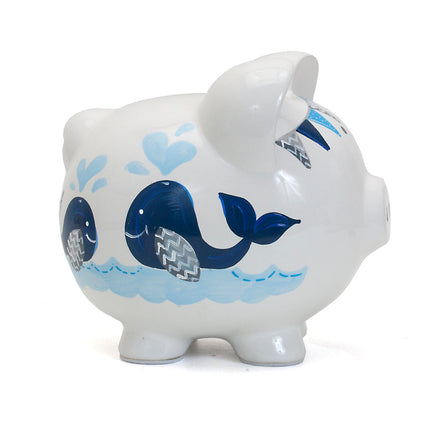 Blue Whale Large Piggy Bank