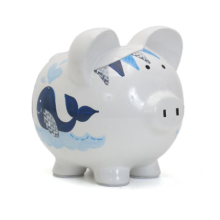 Blue Whale Large Piggy Bank