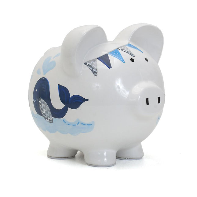 Blue Whale Large Piggy Bank