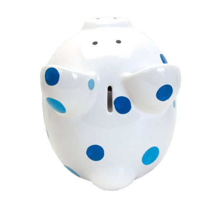 Blue Multi Dot Piggy Bank
