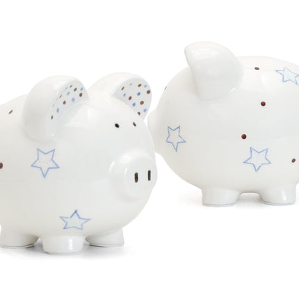 Blue Star Large Piggy Bank