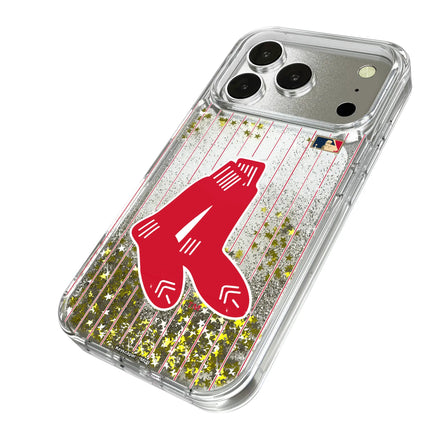 Boston Red Sox 1924-1960 - Cooperstown Collection Pinstripe Glitter Phone Case for Apple iPhone