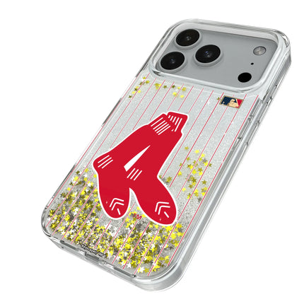 Boston Red Sox 1924-1960 - Cooperstown Collection Pinstripe Glitter Phone Case for Apple iPhone