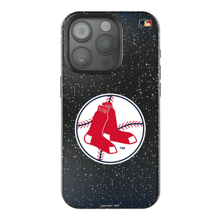 Boston Red Sox 1970-1975 - Cooperstown Collection Linen Black Bling Phone Case for Apple iPhone