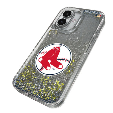 Boston Red Sox 1970-1975 - Cooperstown Collection Linen Glitter Phone Case for Apple iPhone