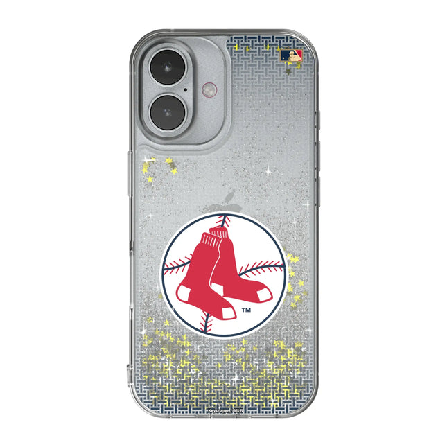 Boston Red Sox 1970-1975 - Cooperstown Collection Linen Glitter Phone Case for Apple iPhone
