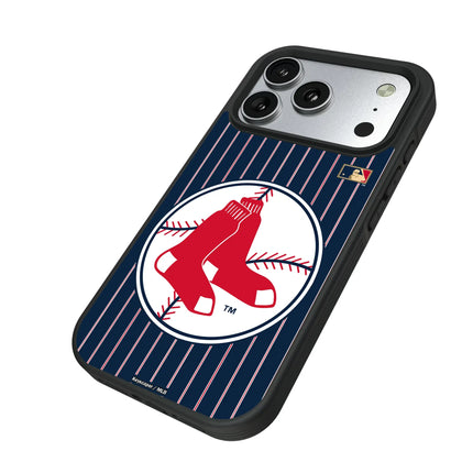Boston Red Sox 1970-1975 - Cooperstown Collection Pinstripe Bump Phone Case for Apple iPhone