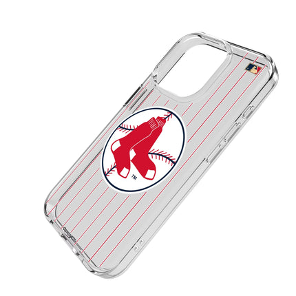 Boston Red Sox 1970-1975 - Cooperstown Collection Pinstripe Clear Phone Case for Apple iPhone
