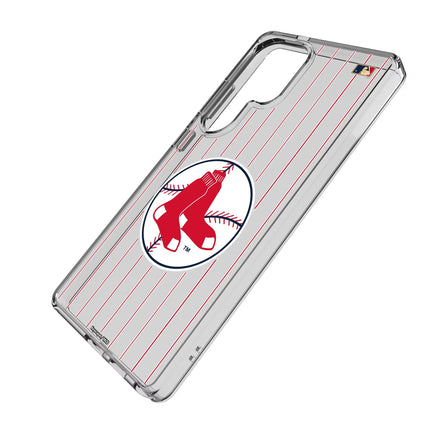 Boston Red Sox 1970-1975 - Cooperstown Collection Pinstripe Clear Phone Case for Samsung Galaxy