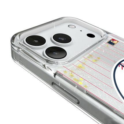 Boston Red Sox 1970-1975 - Cooperstown Collection Pinstripe Glitter Phone Case for Apple iPhone
