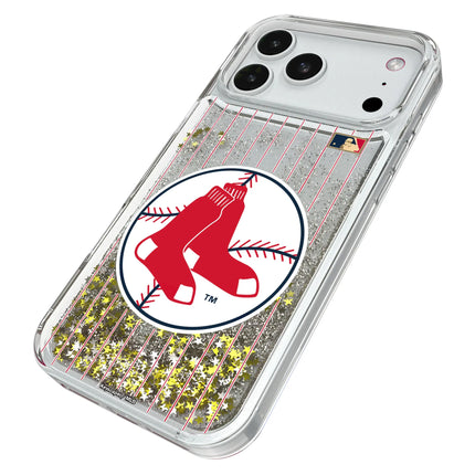 Boston Red Sox 1970-1975 - Cooperstown Collection Pinstripe Glitter Phone Case for Apple iPhone