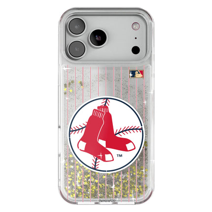 Boston Red Sox 1970-1975 - Cooperstown Collection Pinstripe Glitter Phone Case for Apple iPhone