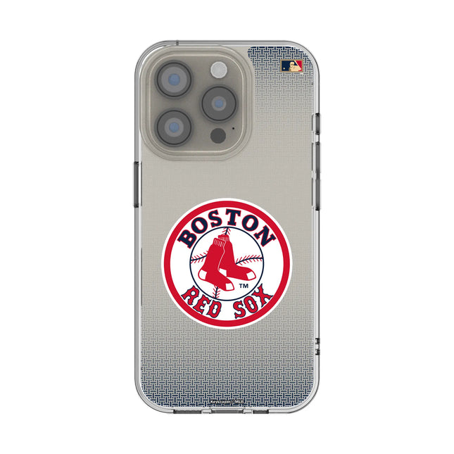 Boston Red Sox 1976-2008 - Cooperstown Collection Linen Clear Phone Case for Apple iPhone