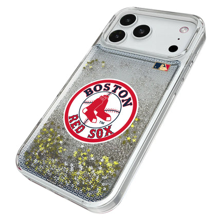 Boston Red Sox 1976-2008 - Cooperstown Collection Linen Glitter Phone Case for Apple iPhone