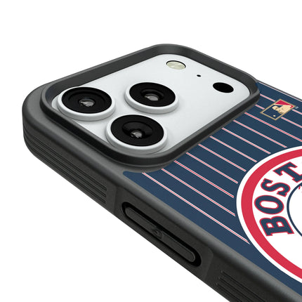 Boston Red Sox 1976-2008 - Cooperstown Collection Pinstripe Bump Phone Case for Apple iPhone