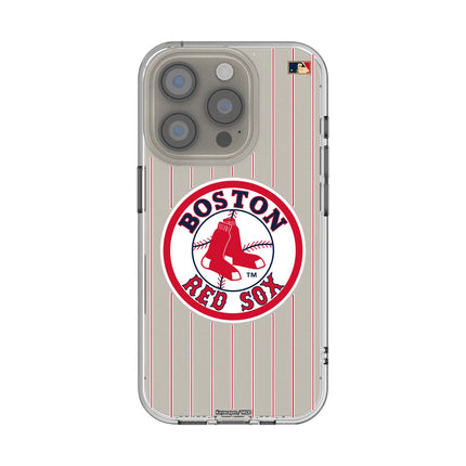 Boston Red Sox 1976-2008 - Cooperstown Collection Pinstripe Clear Phone Case for Apple iPhone