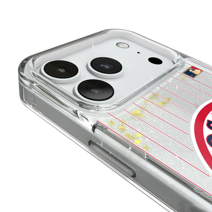 Boston Red Sox 1976-2008 - Cooperstown Collection Pinstripe Glitter Phone Case for Apple iPhone