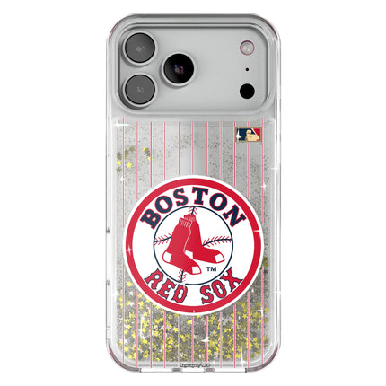 Boston Red Sox 1976-2008 - Cooperstown Collection Pinstripe Glitter Phone Case for Apple iPhone