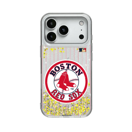 Boston Red Sox 1976-2008 - Cooperstown Collection Pinstripe Glitter Phone Case for Apple iPhone