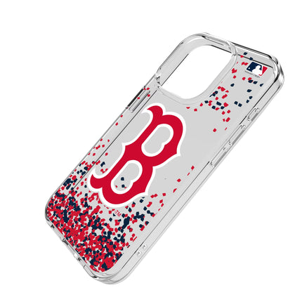 Boston Red Sox Confetti Clear Phone Case for Apple iPhone