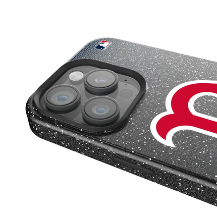 Boston Red Sox Linen Black Bling Phone Case for Apple iPhone
