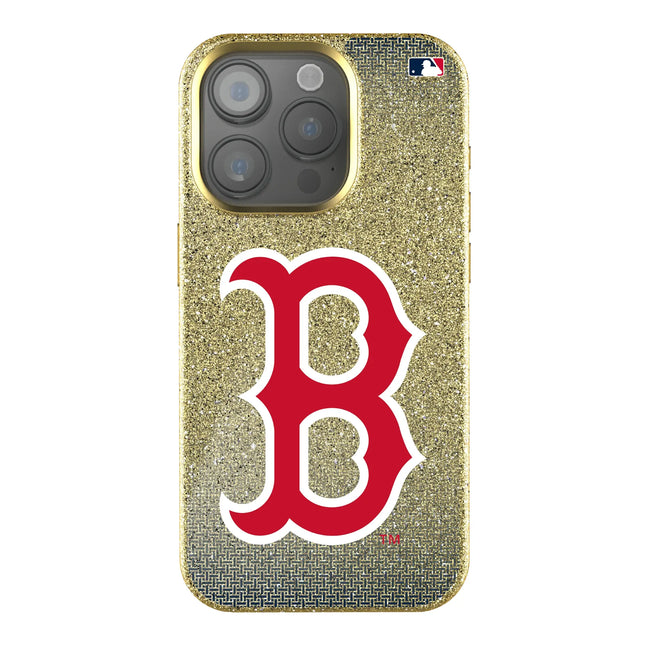 Boston Red Sox Linen Bling Phone Case for Apple iPhone
