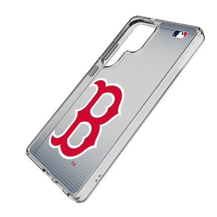 Boston Red Sox Linen Clear Phone Case for Samsung Galaxy