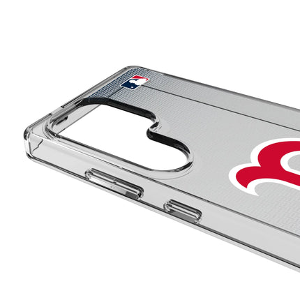 Boston Red Sox Linen Clear Phone Case for Samsung Galaxy