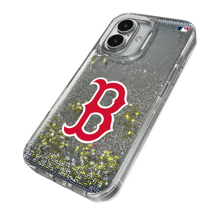 Boston Red Sox Linen Glitter Phone Case for Apple iPhone