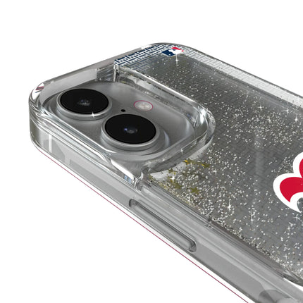 Boston Red Sox Linen Glitter Phone Case for Apple iPhone