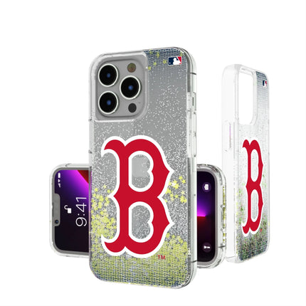 Boston Red Sox Linen Glitter Phone Case for Apple iPhone