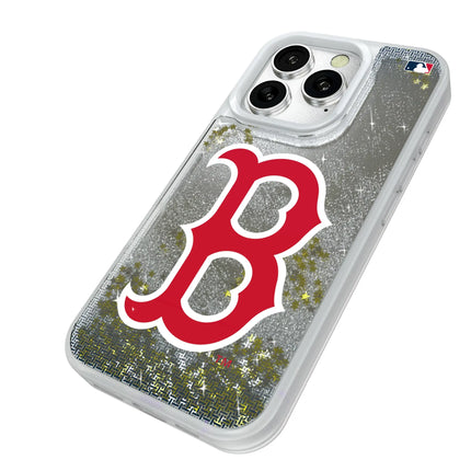 Boston Red Sox Linen Glitter Phone Case for Apple iPhone