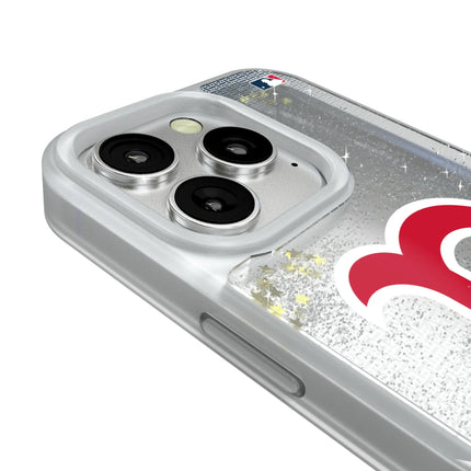 Boston Red Sox Linen Glitter Phone Case for Apple iPhone