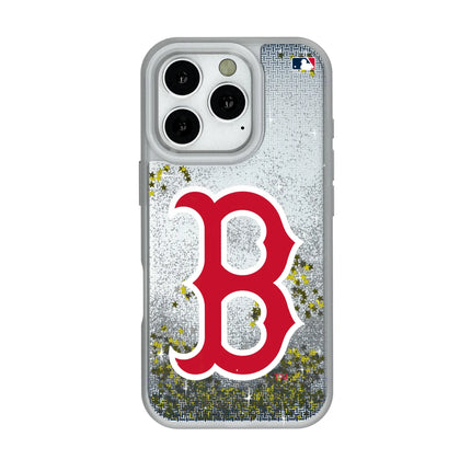 Boston Red Sox Linen Glitter Phone Case for Apple iPhone