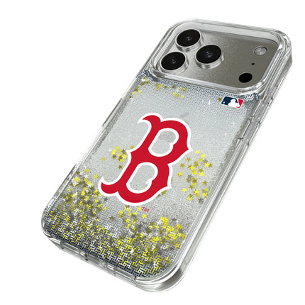 Boston Red Sox Linen Glitter Phone Case for Apple iPhone