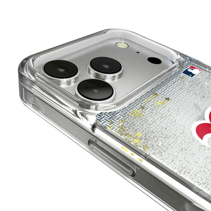 Boston Red Sox Linen Glitter Phone Case for Apple iPhone