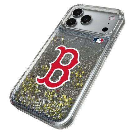 Boston Red Sox Linen Glitter Phone Case for Apple iPhone