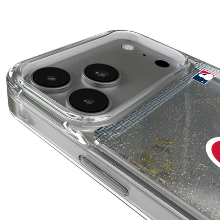 Boston Red Sox Linen Glitter Phone Case for Apple iPhone