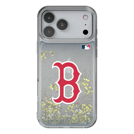 Boston Red Sox Linen Glitter Phone Case for Apple iPhone